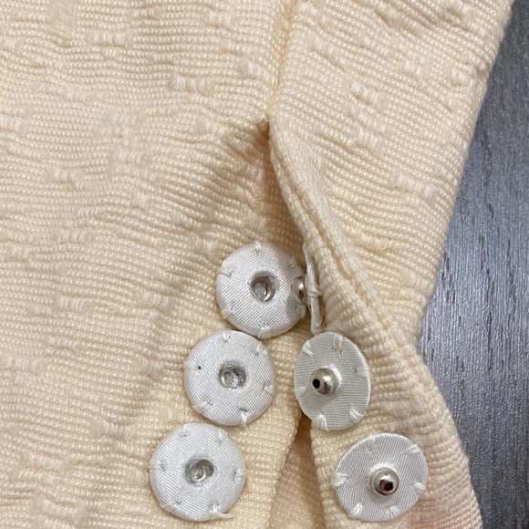 Moschino Vintage Cream Wool Coat Size 8 - Picture 7 of 15